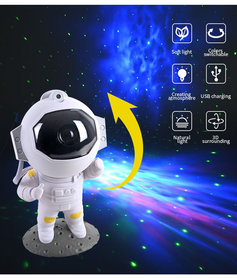 Astronaut Galaxy Star Projector – Nebula Night Light